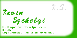 kevin szekelyi business card