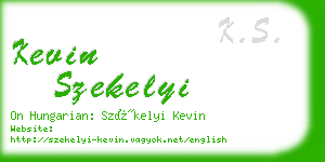 kevin szekelyi business card